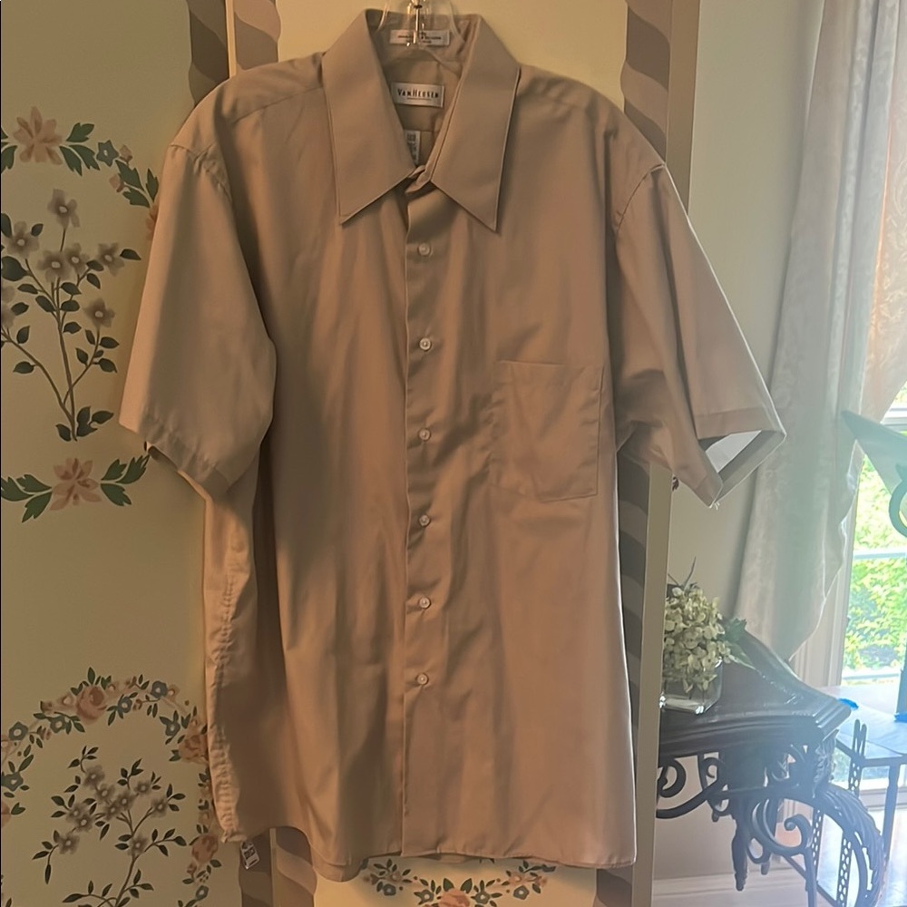 Van Heusen Tan Casual MENS Shirt XL